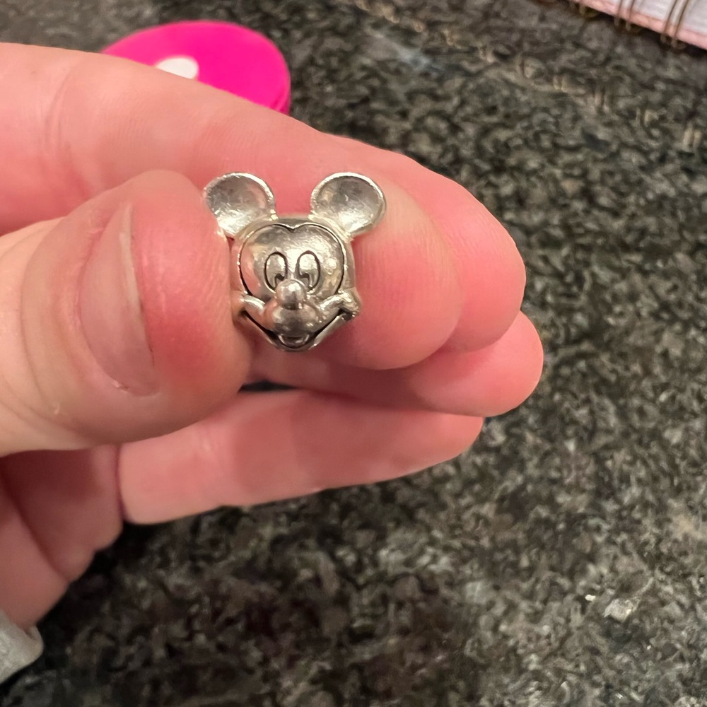 Pandora Disney Mickey Mouse charm. Silver.